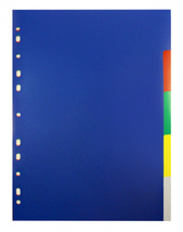 Разделитель листов пластик. А4 цветной (1-5)																														 																														 																														
