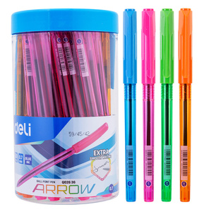 Ручка "DELI Arrow" 0.7 синяя игла