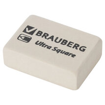 Ластик "BRAUBERG Ultra Square" белый																														 																														 																														