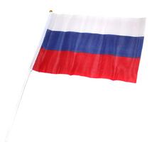 Флаг РФ 40-30 см триколор ручка