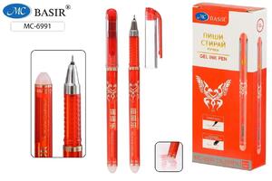 Ручка пиши-стирай гел. BASIR 0.5 мм ассорти