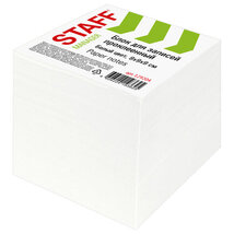 Бумажный куб проклеен белый 9*9*9, STAFF
