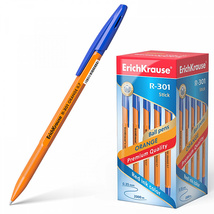 Ручка "EK" R-301 orange  синяя шариковая