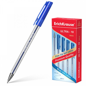 Ручка "EK" Ультра L-10 игол синяя 0,7м шариковая
